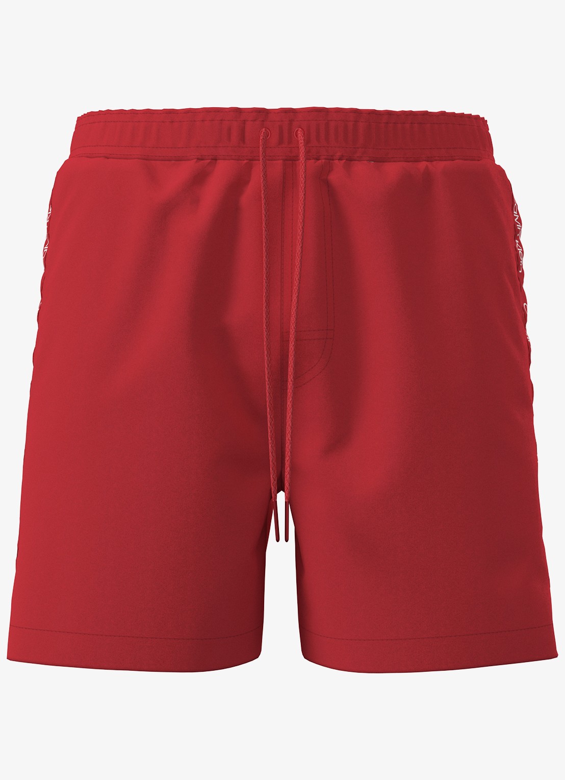 Calvin Klein Zwemshorts met logo en trekkoord - voorkant rood