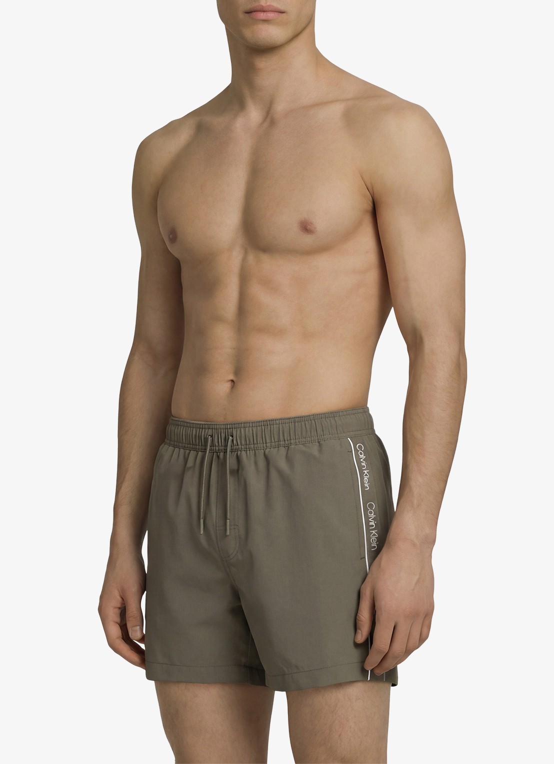 Calvin Klein Zwemshorts met logo en trekkoord - detail 3 groen