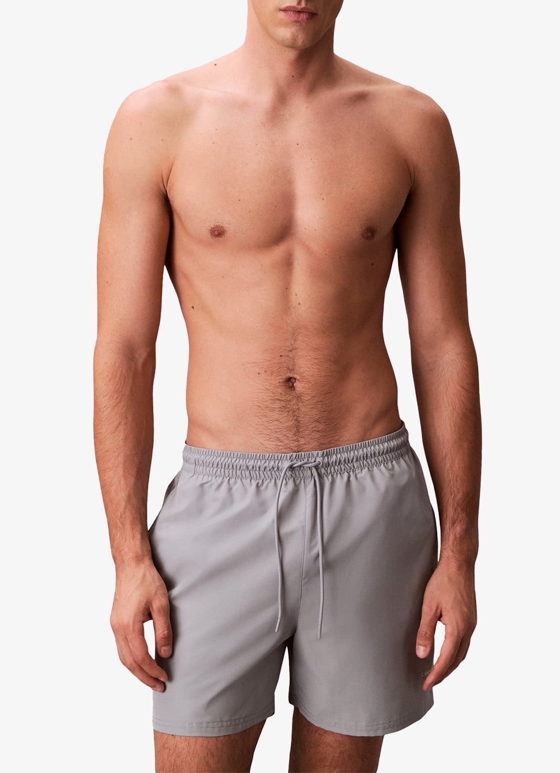 Calvin Klein Zwemshorts met logo en trekkoord - detail 2 grijs