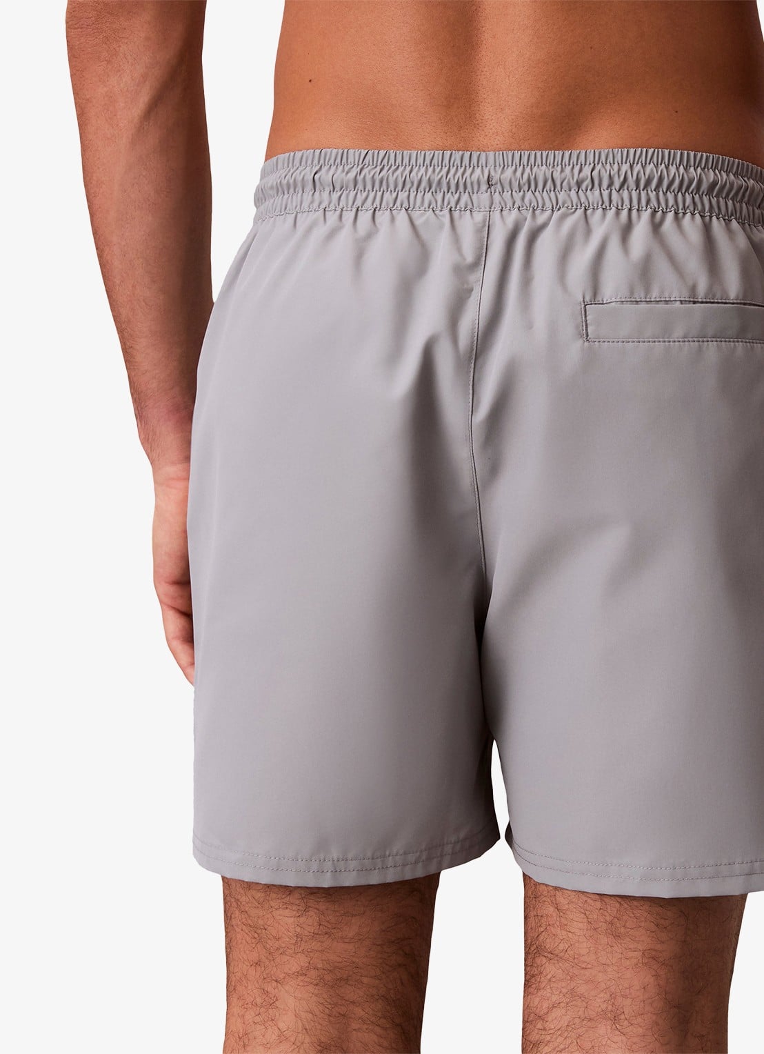 Calvin Klein Zwemshorts met logo en trekkoord - detail 3 grijs