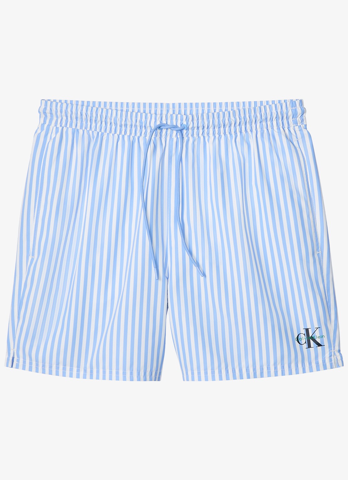 Calvin Klein Zwemshorts met logo en trekkoord - voorkant lichtblauw