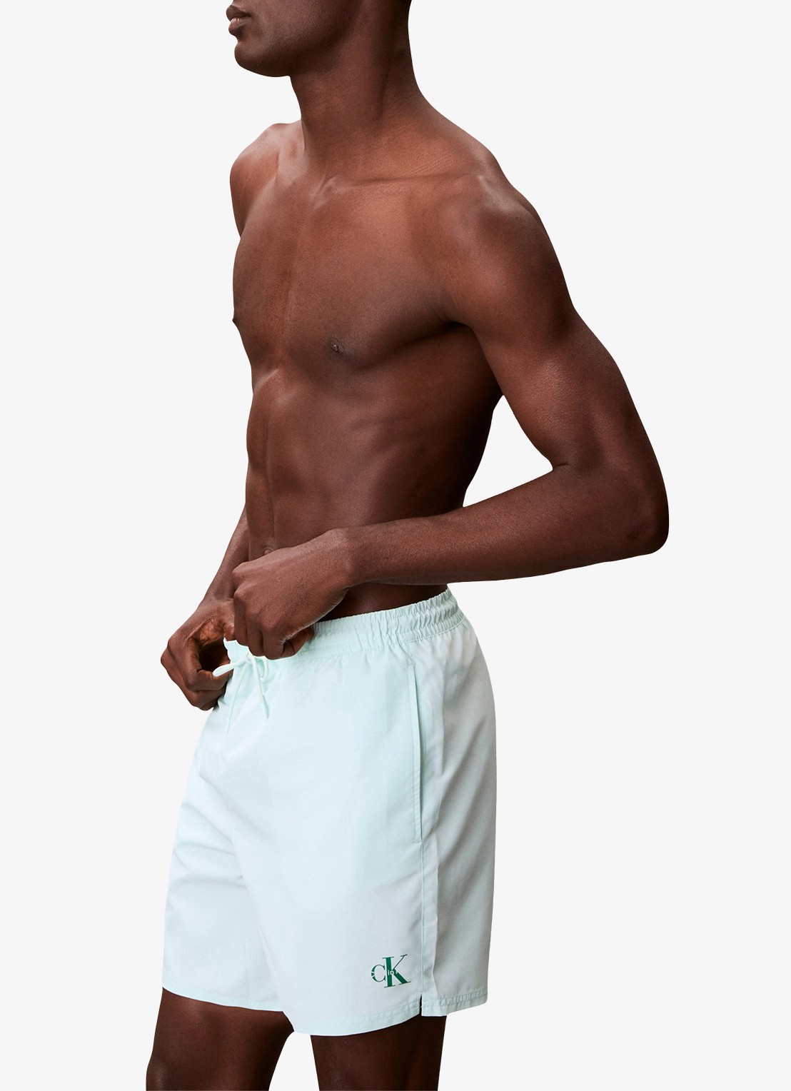 Calvin Klein Zwemshorts met logo en trekkoord - detail 5 mint