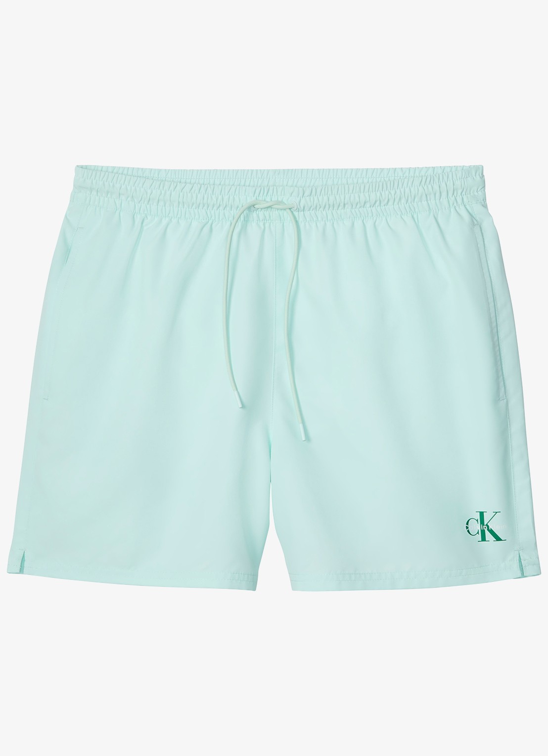 Calvin Klein Zwemshorts met logo en trekkoord - voorkant mint