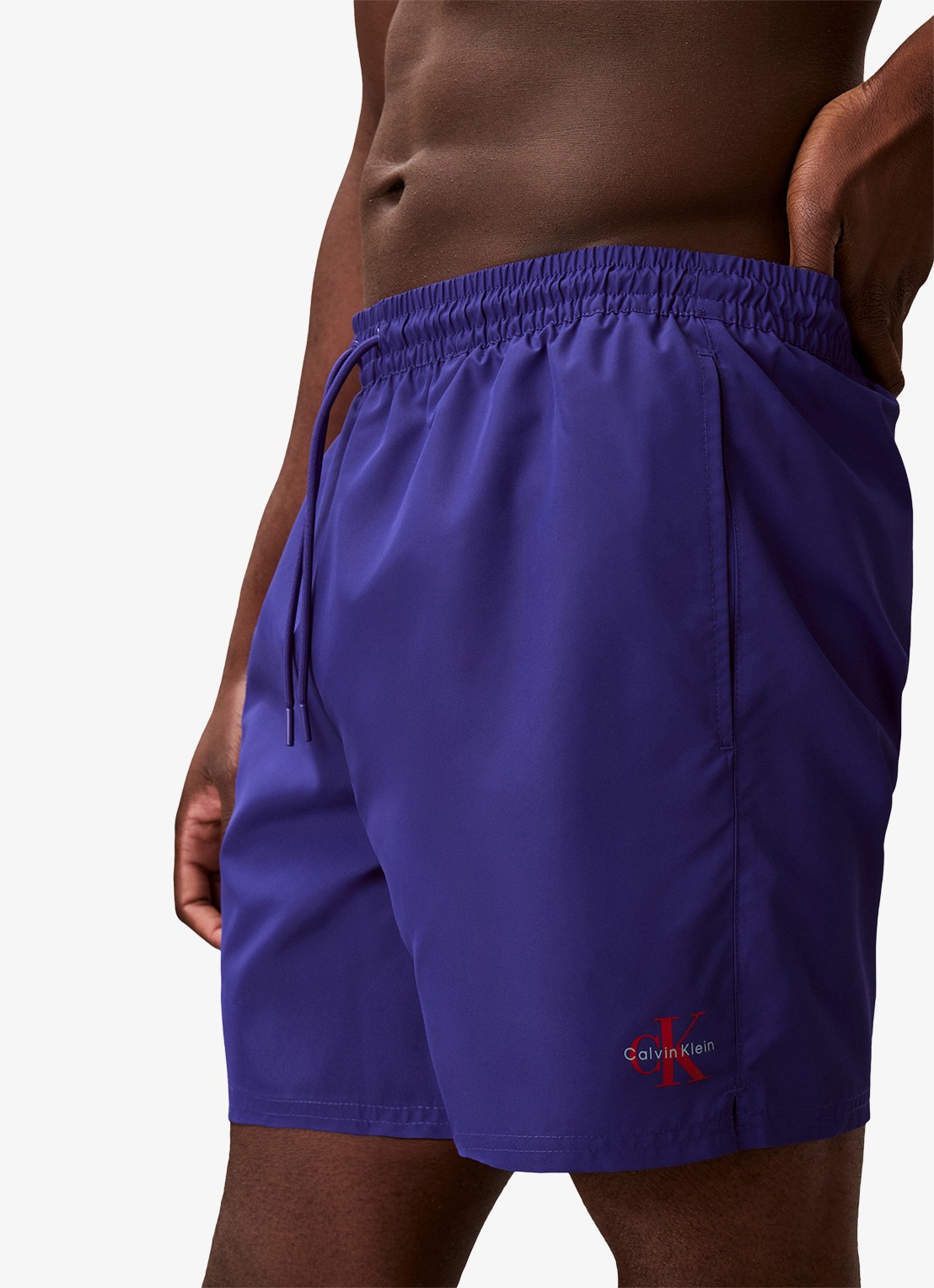 Calvin Klein Zwemshorts met logo en trekkoord - detail 5 blauw