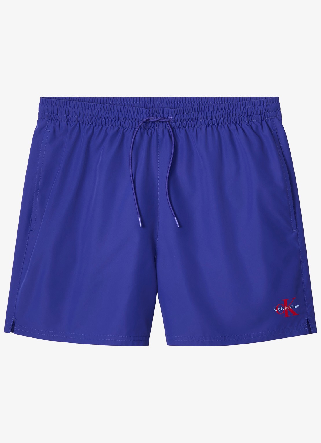 Calvin Klein Zwemshorts met logo en trekkoord - voorkant 2 blauw