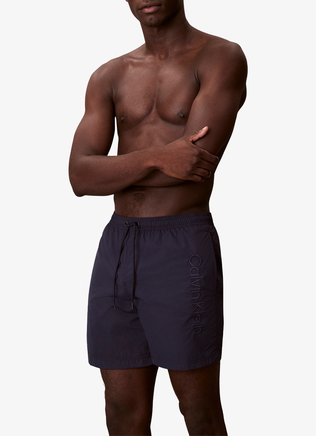Calvin Klein Zwemshorts met logo en trekkoord - detail 4 beige