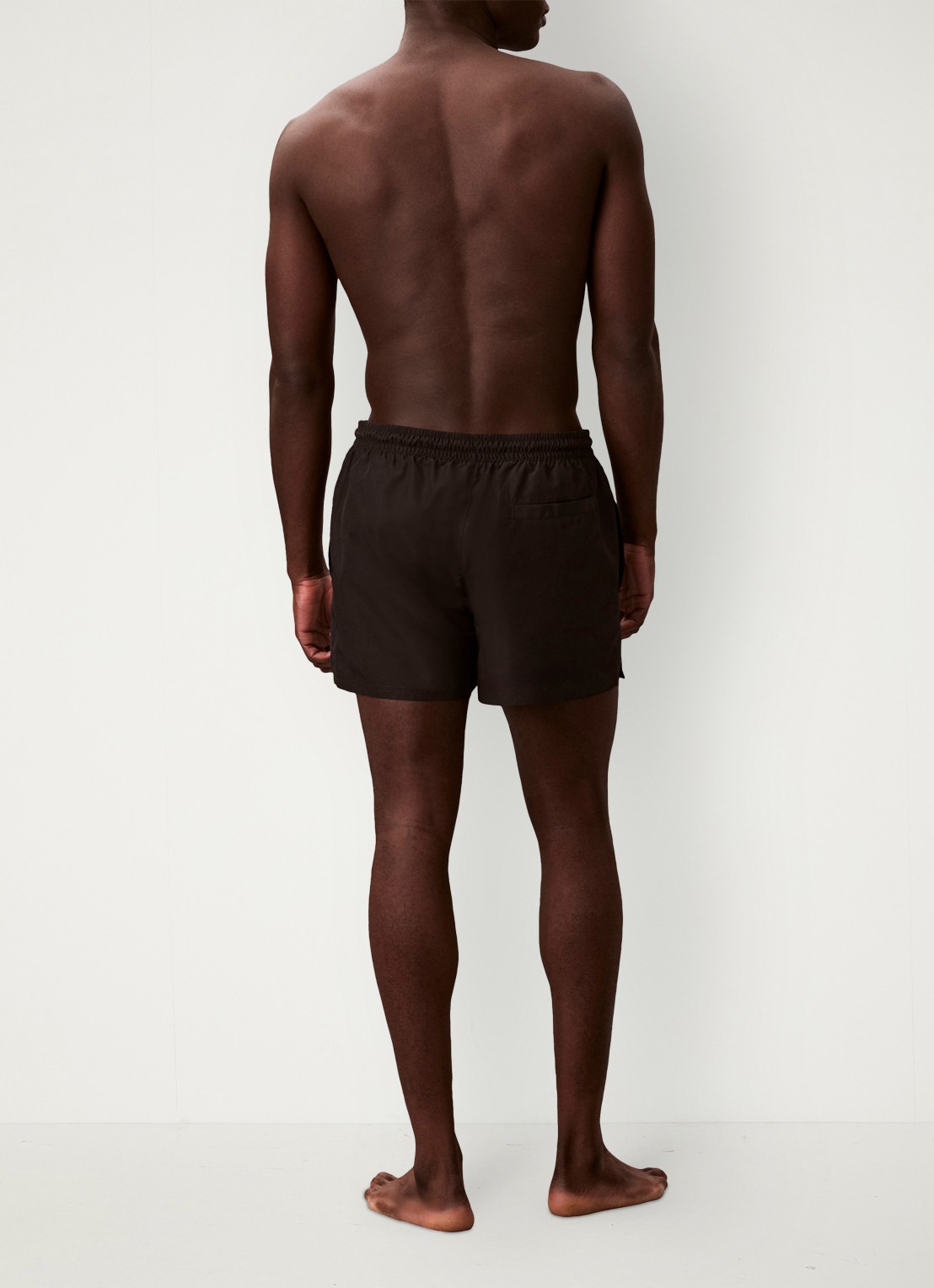 Calvin Klein Zwemshorts met logo en trekkoord - achterkant zwart