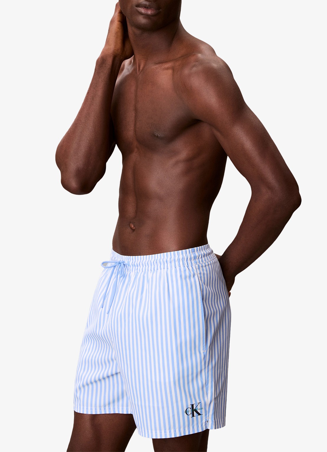 Calvin Klein Zwemshorts met logo en trekkoord - detail 2 blauw