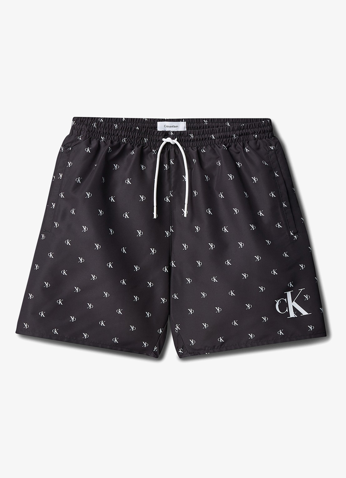 Calvin Klein Zwemshorts met logoprint - voorkant zwart