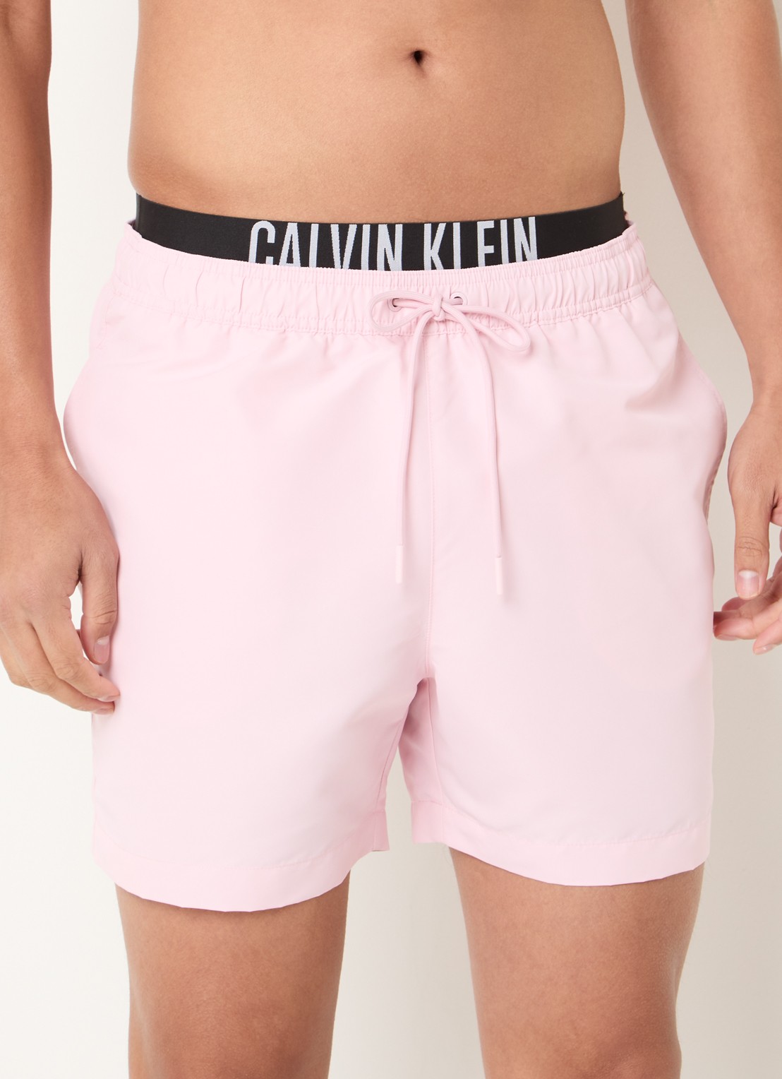 Calvin Klein Zwemshorts met steekzakken - detail 3 lichtroze