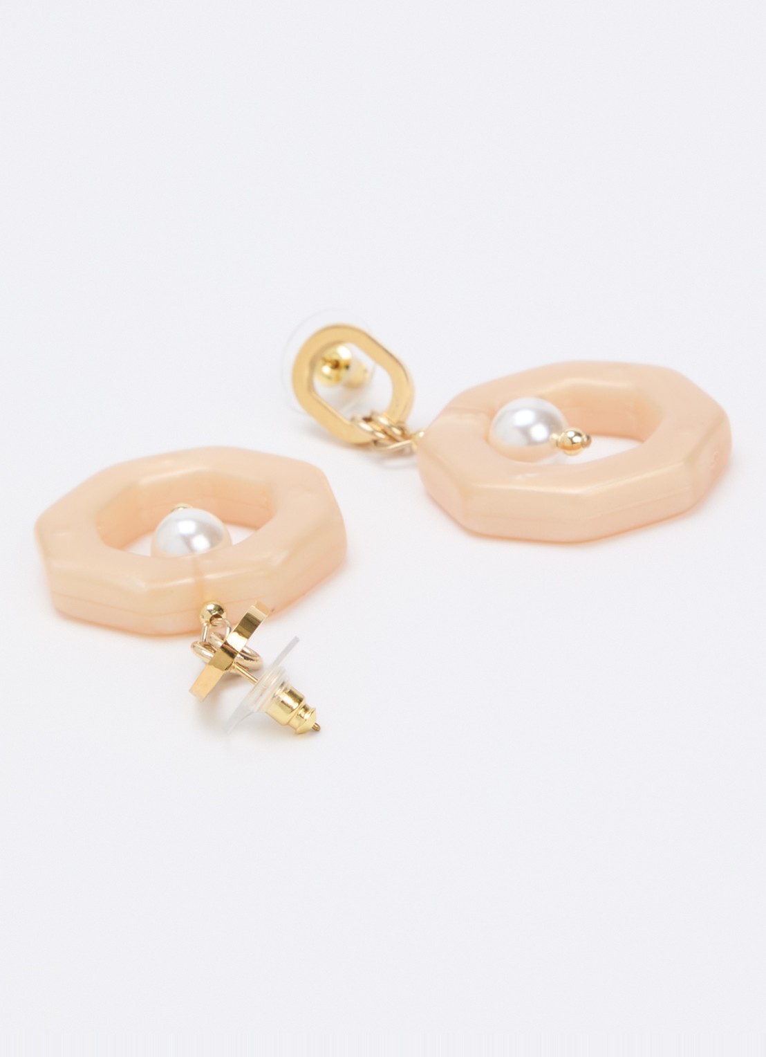 Camps & Camps Eternal Beads oorhangers verguld - detail 3 beige