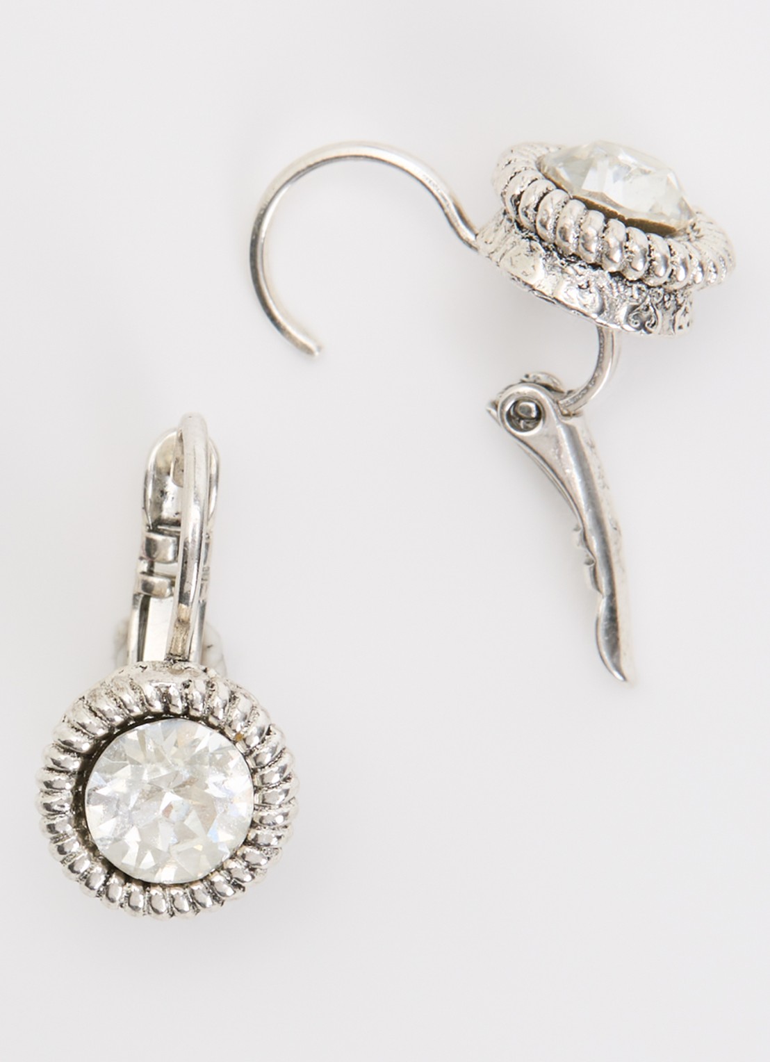 Camps & Camps Oorhangers met kristal - detail 3 zilver