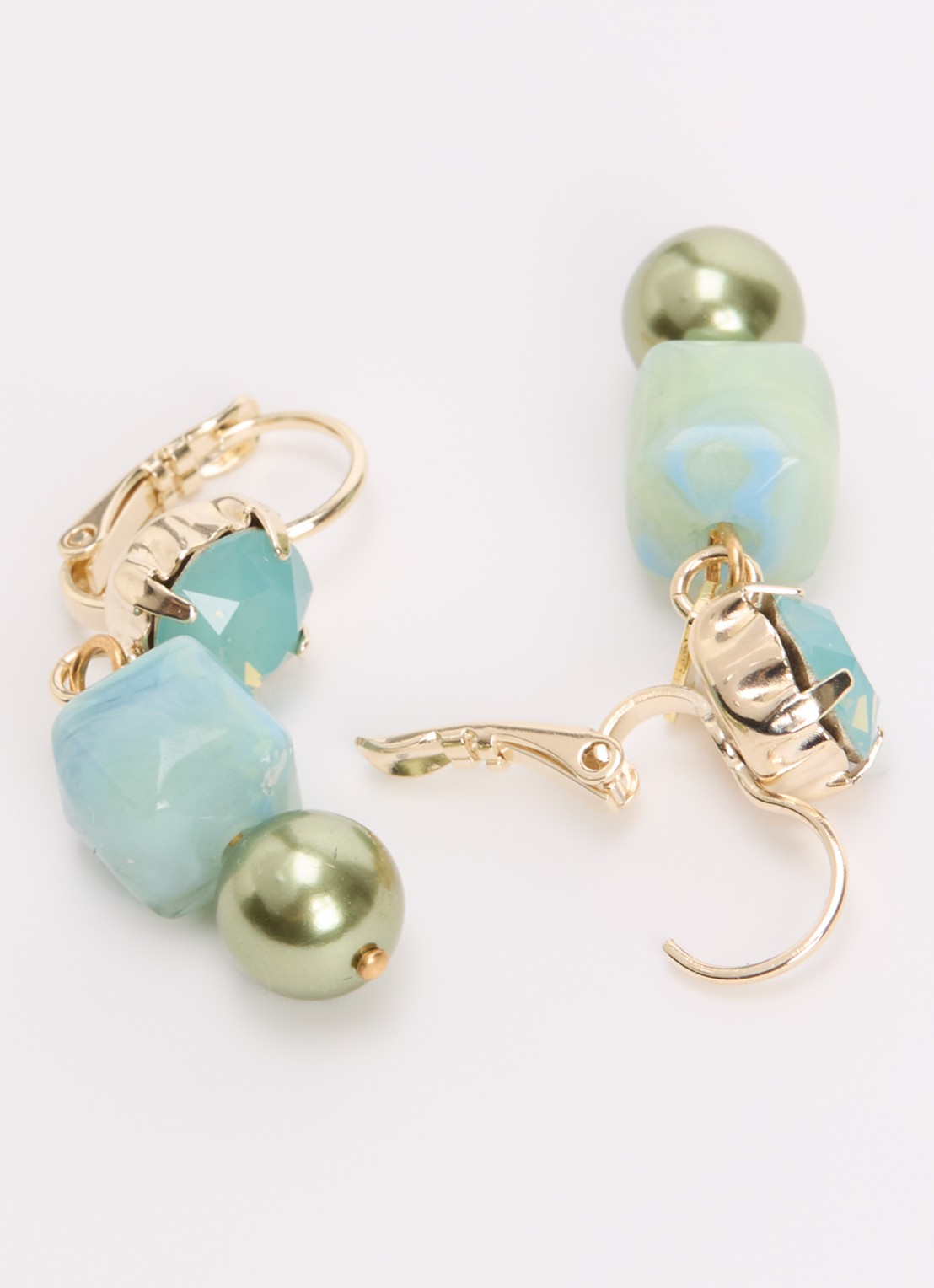Camps & Camps Oorhangers met Swarovski verguld - detail 3 mint