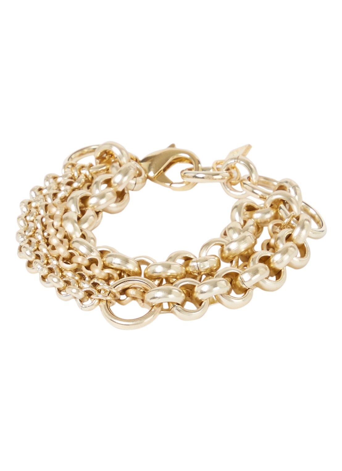 Camps & Camps Schakelarmband verguld - voorkant goud