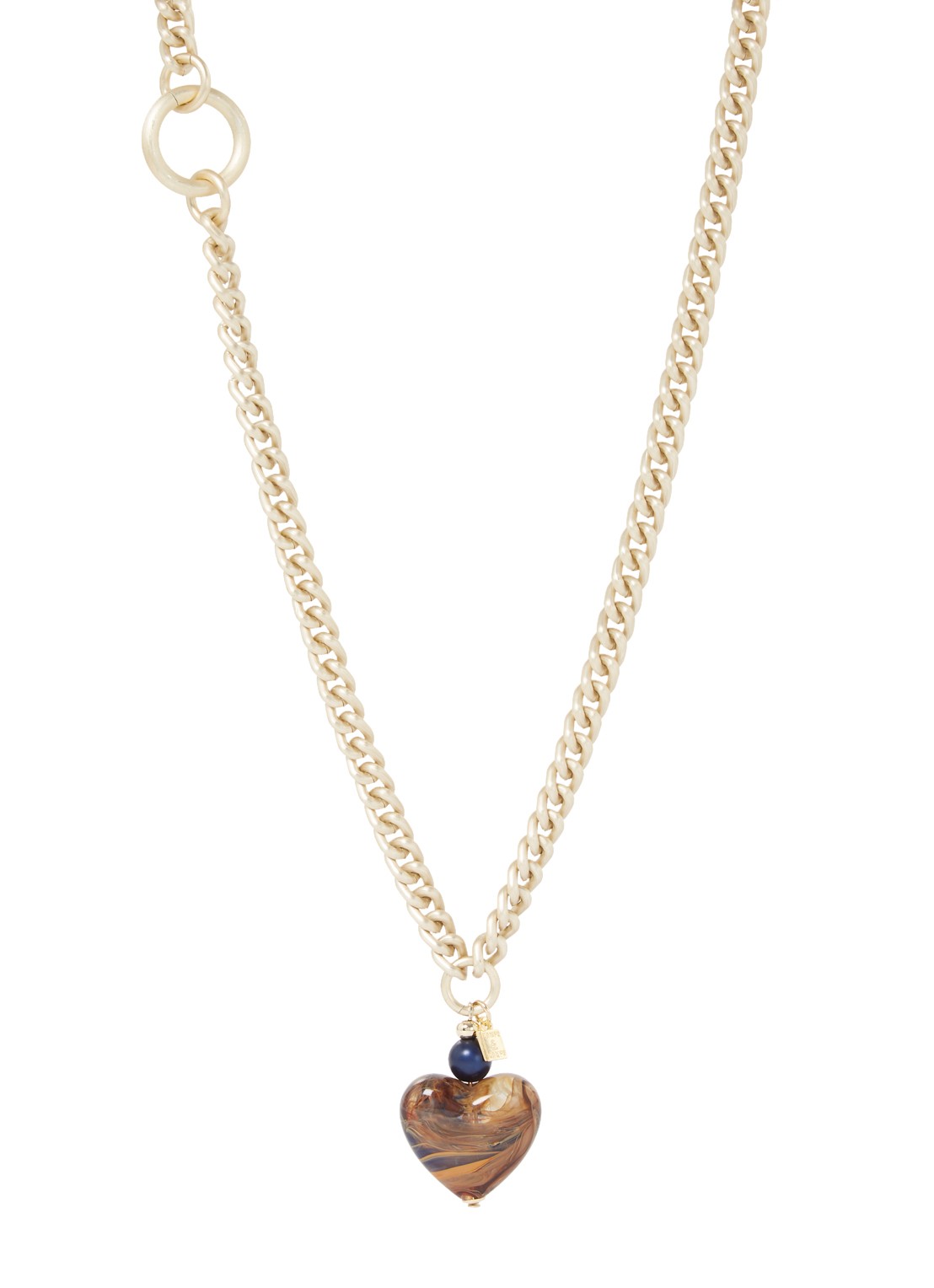 Camps & Camps The Funky Heart ketting verguld - voorkant goud