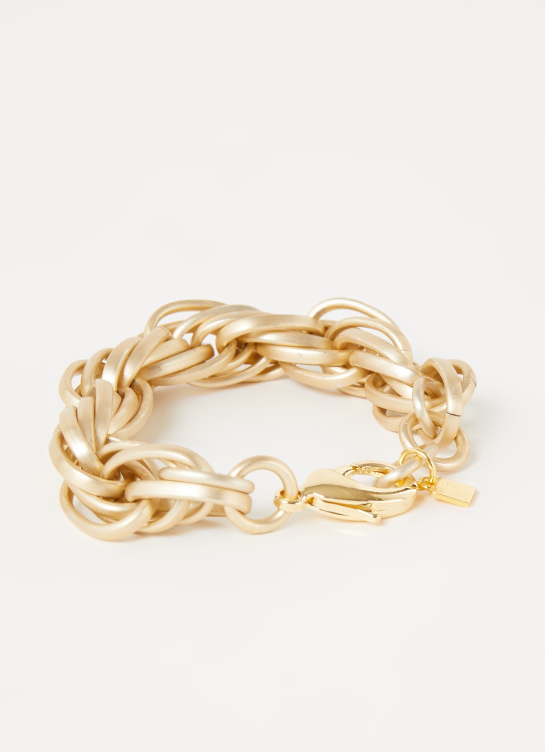 Camps & Camps The Twisted Aluminium schakelarmband verguld - detail 2 goud