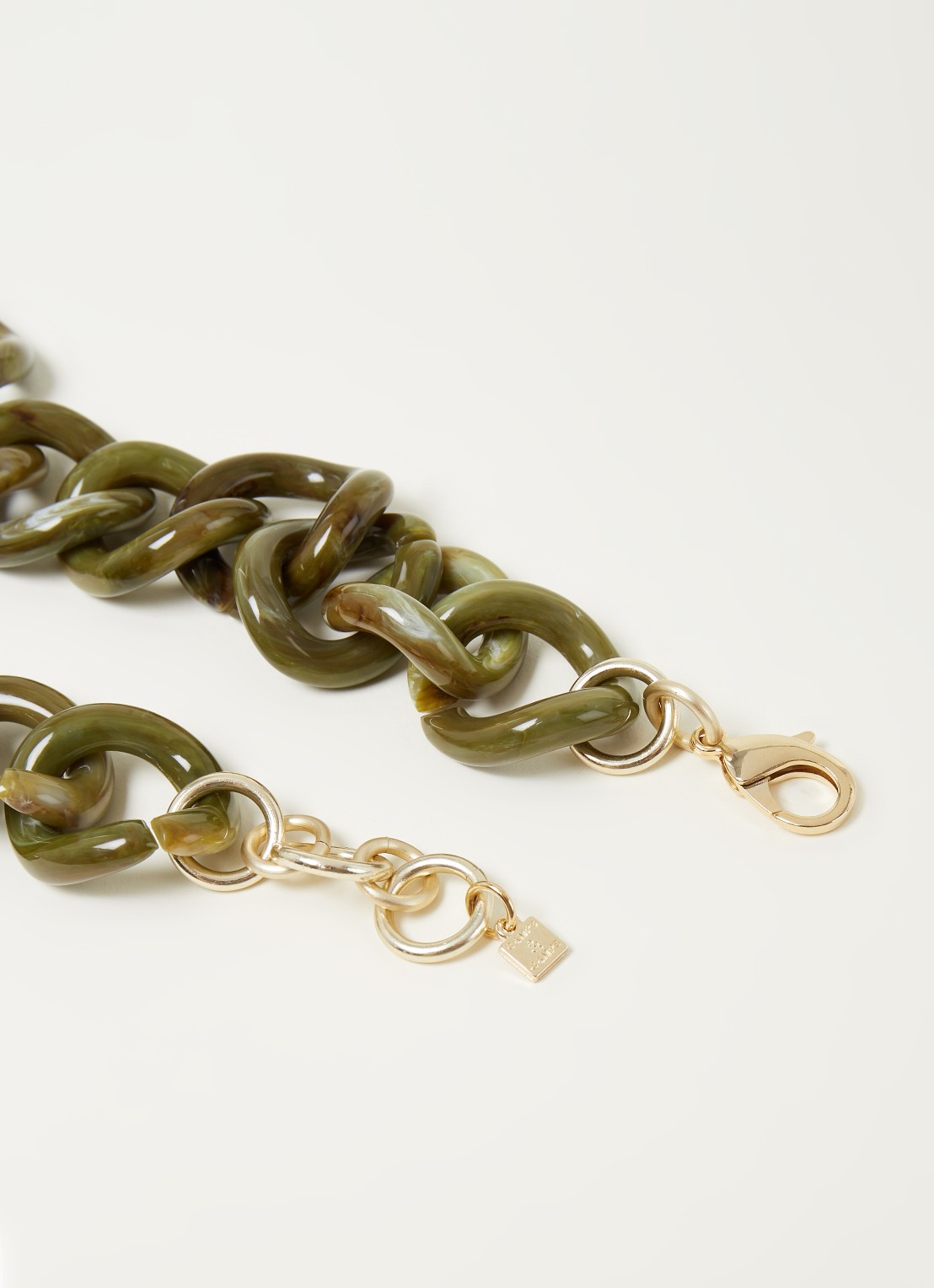 Camps & Camps Totally Vogue schakelketting met verguld detail - detail 3 groen