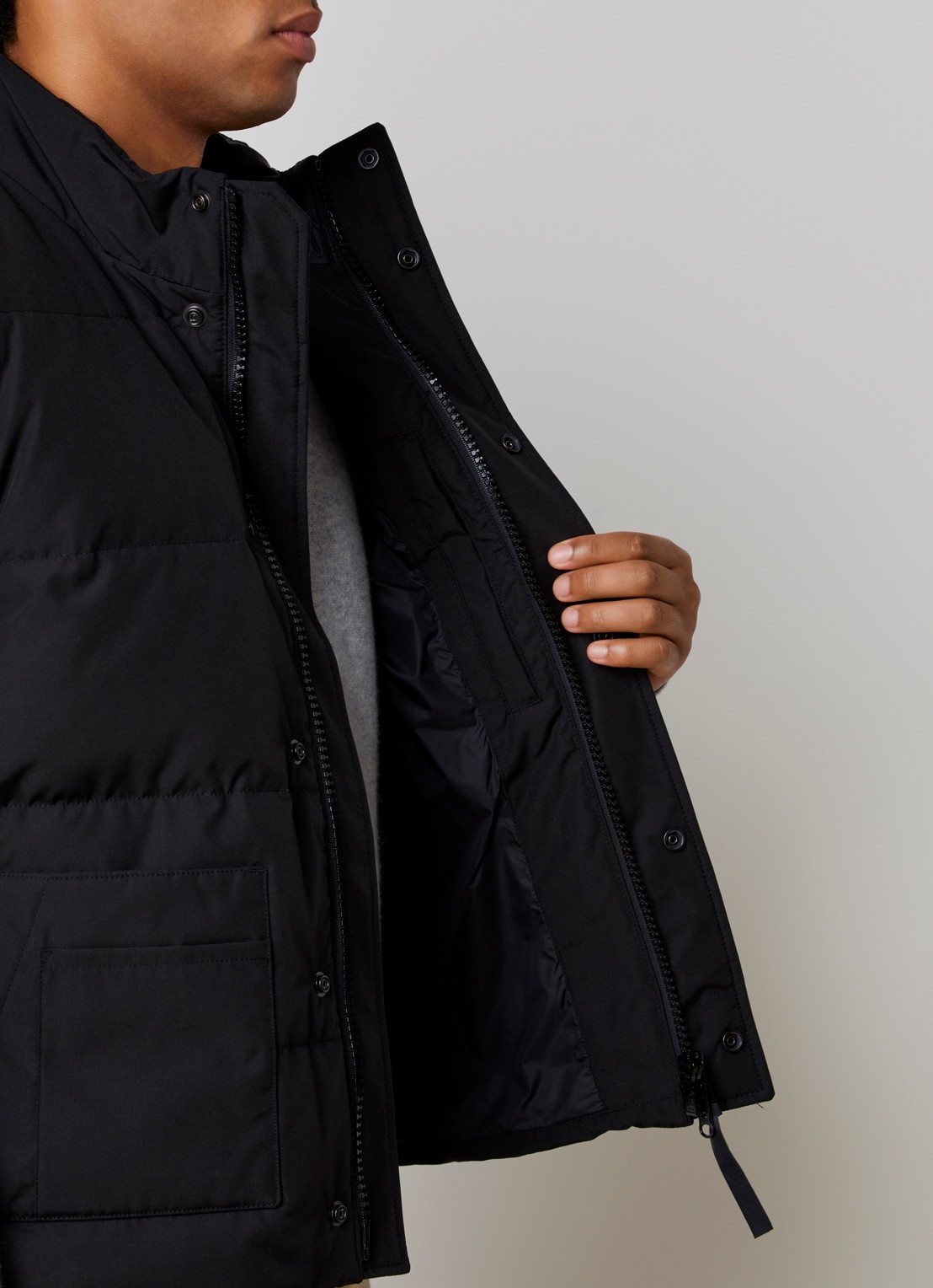 Canada Goose Ashcroft gewatteerde bodywarmer met donsvulling en steekzakken - detail 5 zwart