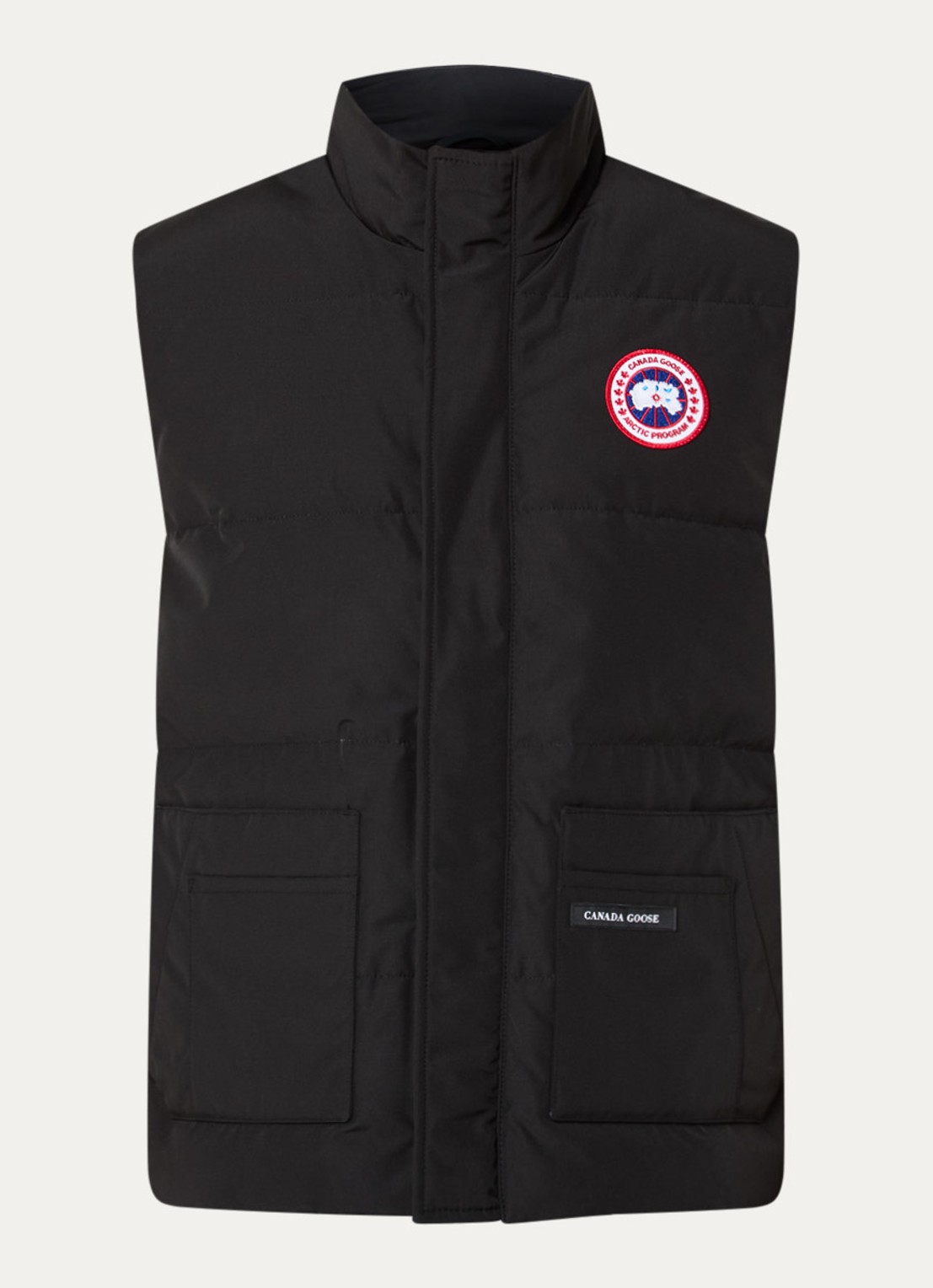 Canada Goose Ashcroft gewatteerde bodywarmer met donsvulling en steekzakken - voorkant zwart