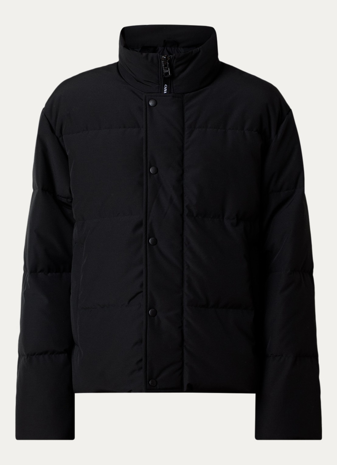 Canada Goose Bayview gewatteerde parka met donsvulling en steekzakken - voorkant zwart