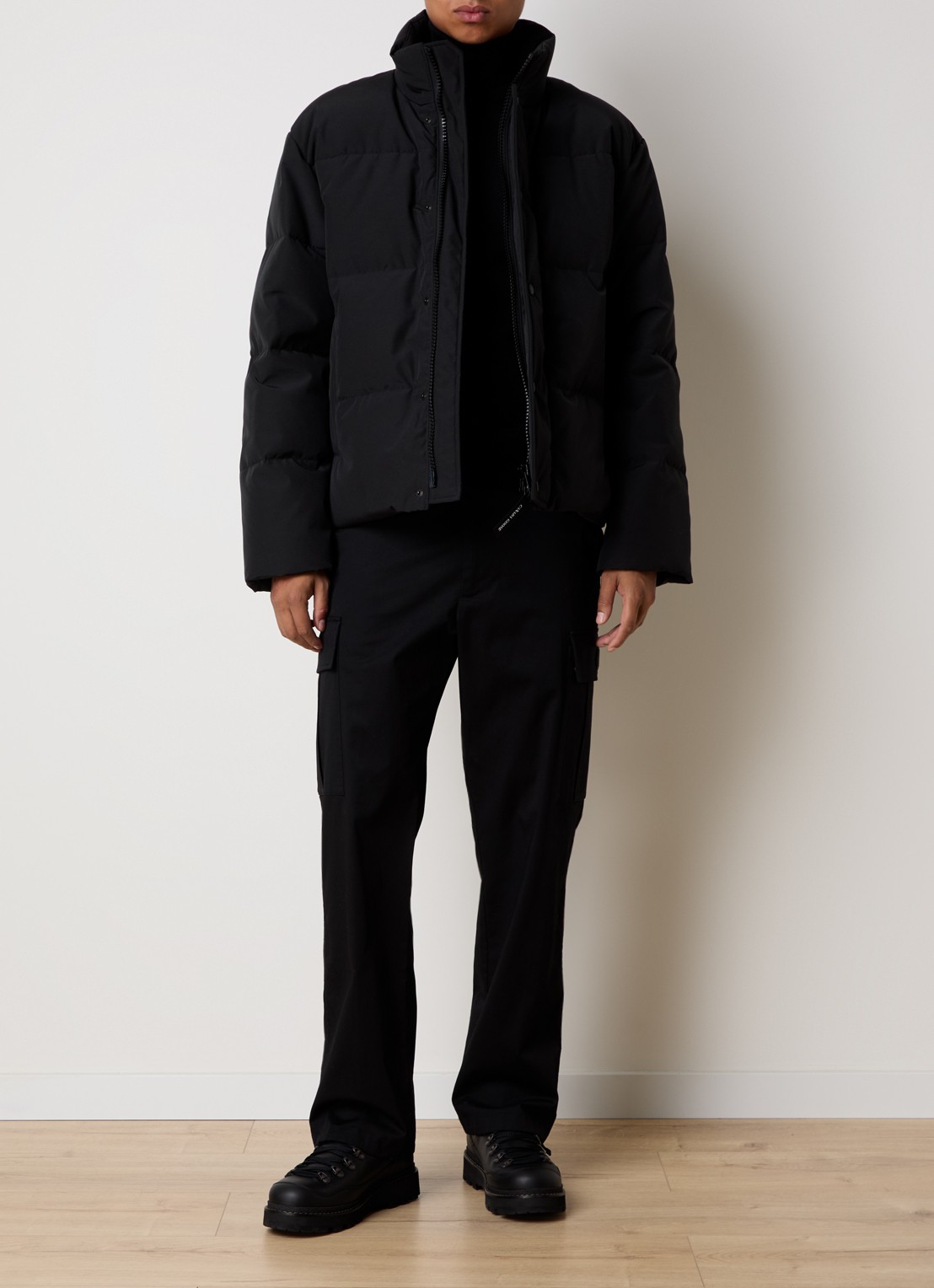 Canada Goose Bayview gewatteerde parka met donsvulling en steekzakken - voorkant 2 zwart