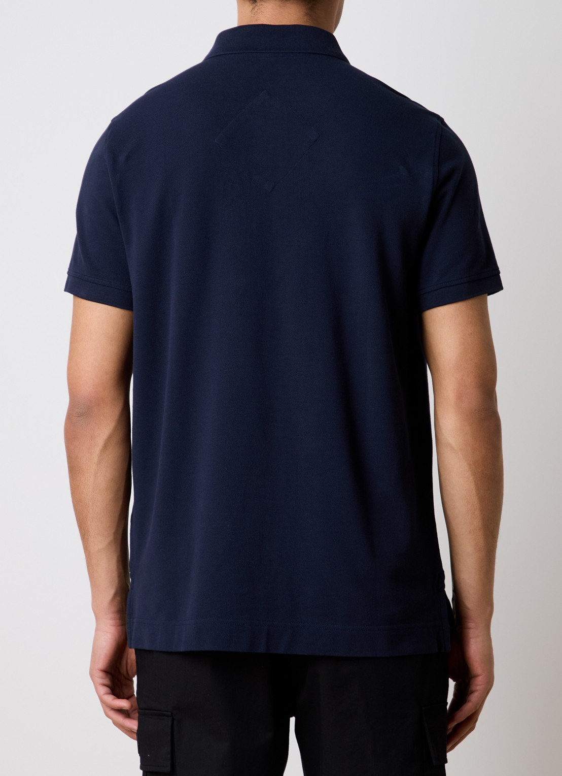 Canada Goose Beckley regular fit polo van piqué katoen met logoborduring - achterkant 5 donkerblauw