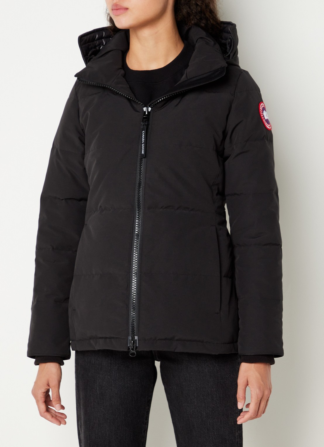 Canada Goose Chelsea gewatteerde parka met donsvulling - detail 3 zwart