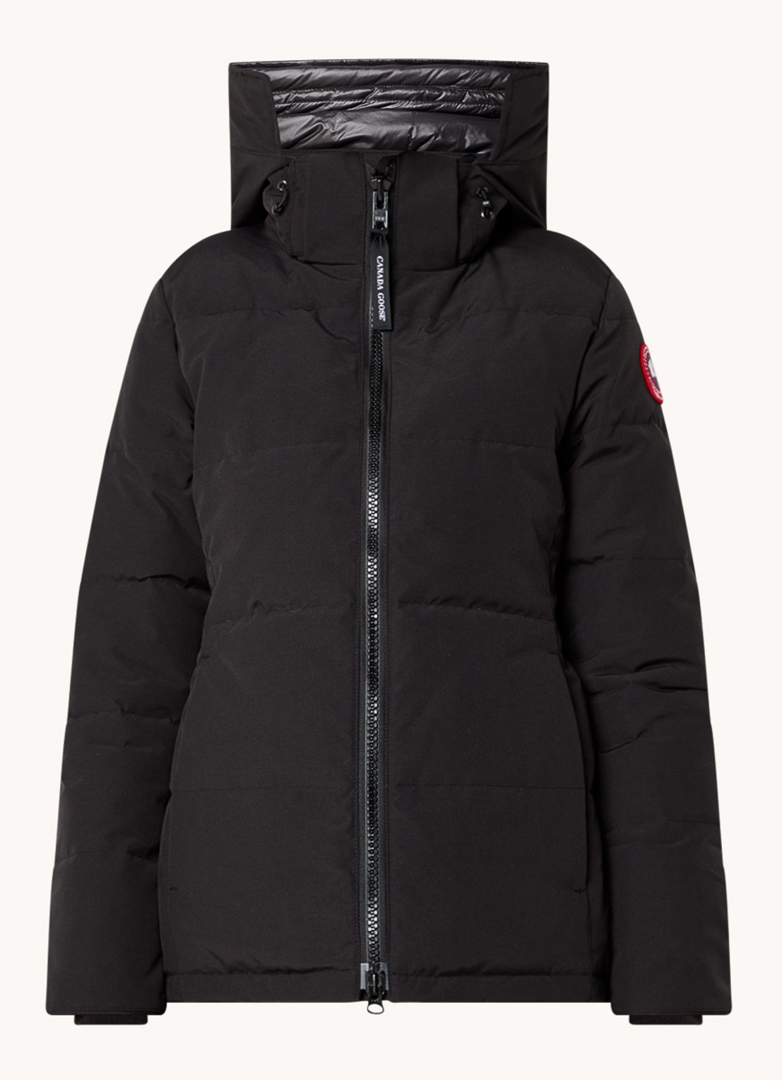 Canada Goose Chelsea gewatteerde parka met donsvulling - voorkant zwart