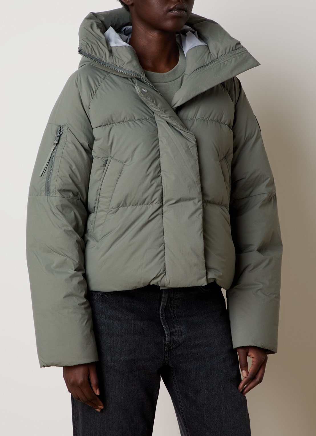 Canada Goose Chilliwack puffer jack met donsvulling en capuchon - detail 3 olijfgroen