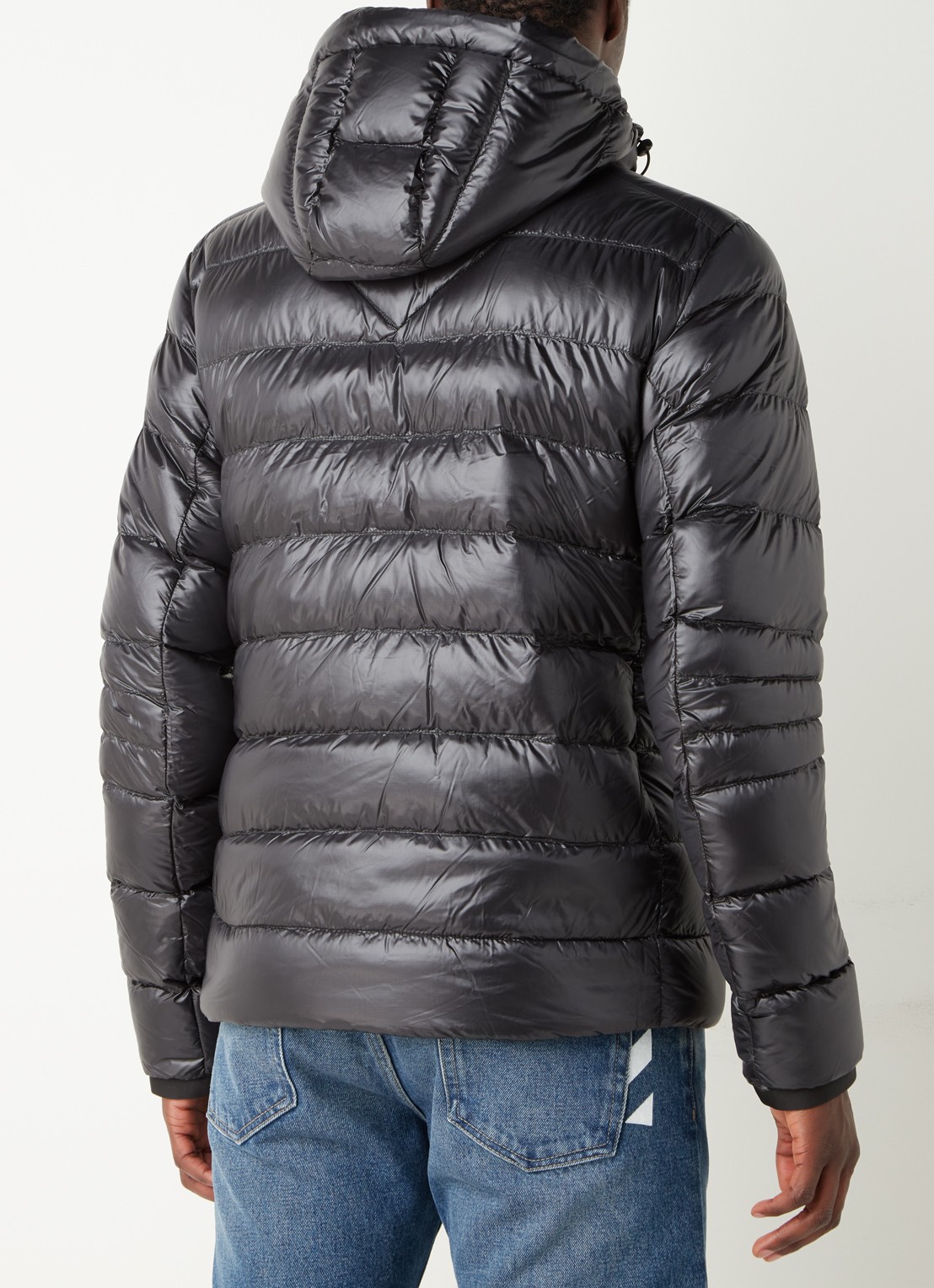 Canada Goose Crofton puffer jack met capuchon en donsvulling - achterkant 3 antraciet