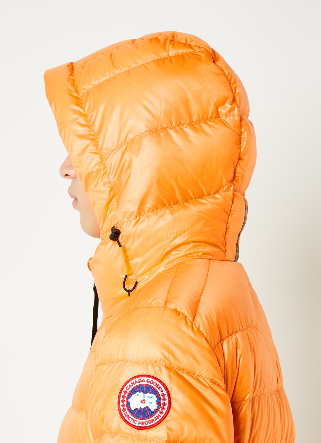 Canada Goose Crofton puffer jack met capuchon en donsvulling - detail 5 orange