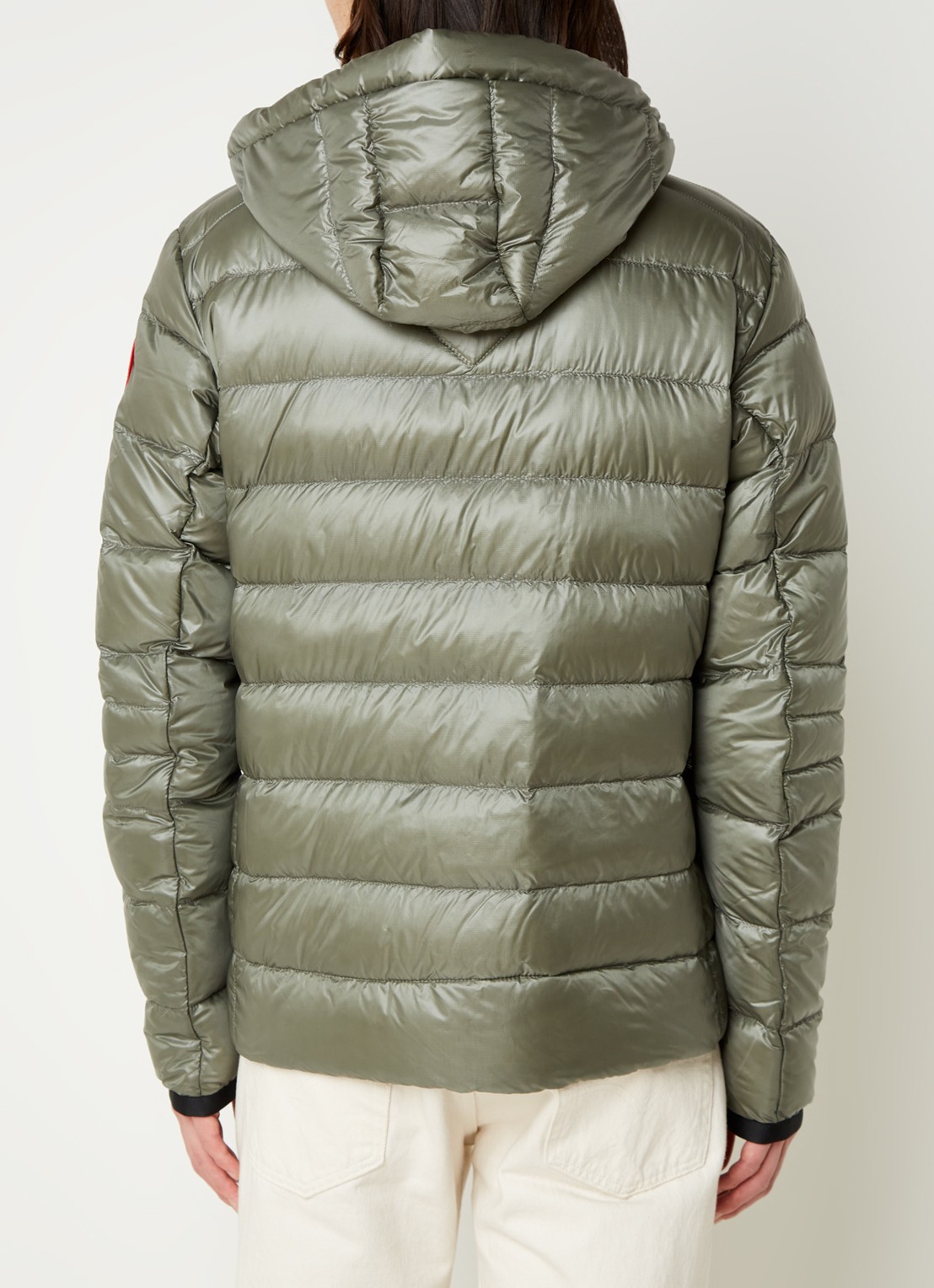 Canada Goose Crofton puffer jack met capuchon en donsvulling - achterkant 3 bronsgroen