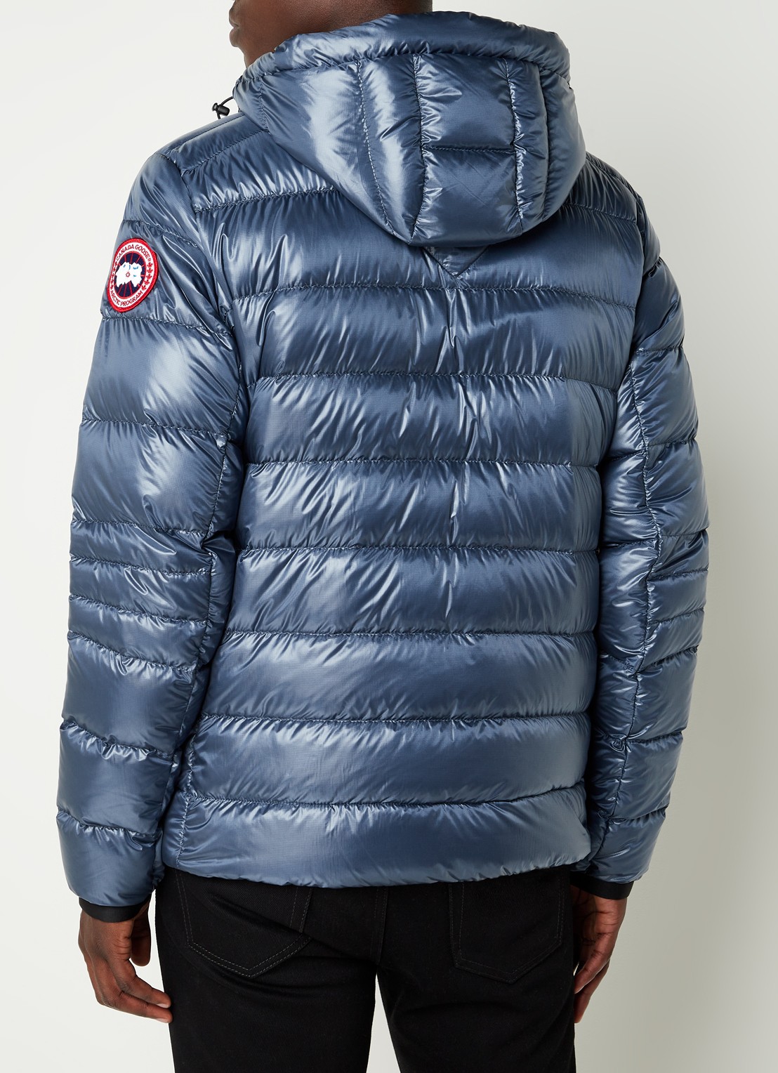 Canada Goose Crofton puffer jack met capuchon en donsvulling - achterkant 3 middenblauw
