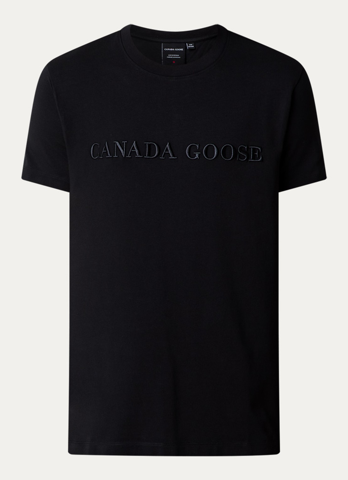 Canada Goose Emersen T-shirt met logoborduring - voorkant 3 zwart