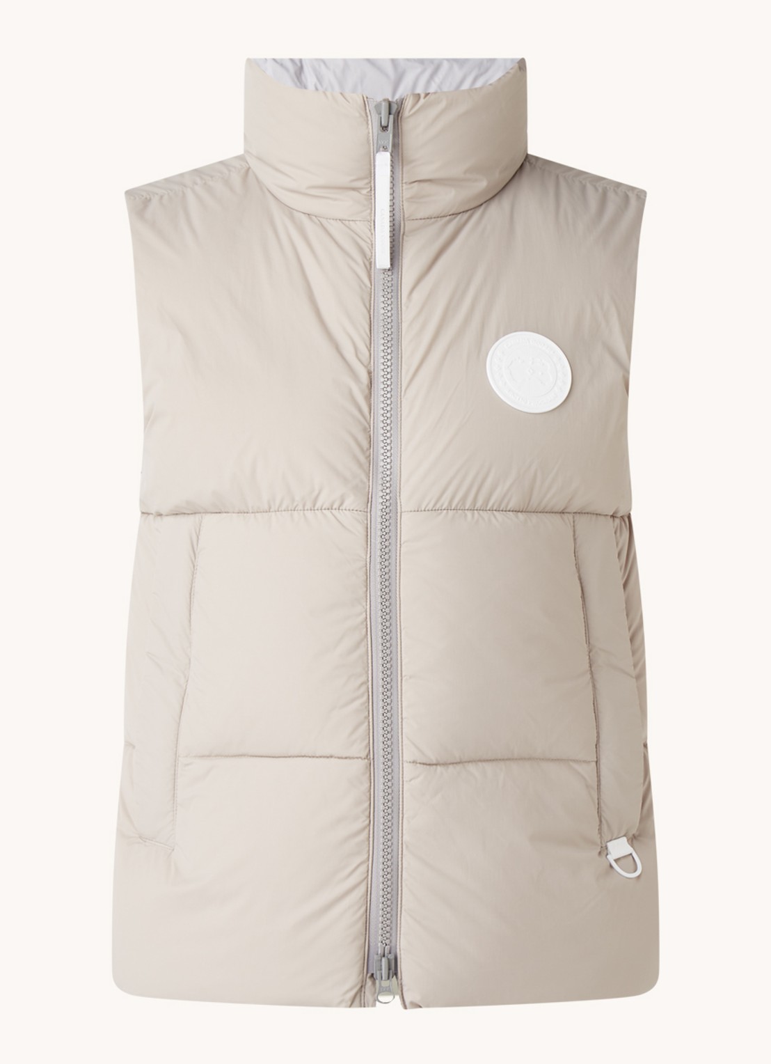 Canada Goose Everett gewatteerde bodywarmer met donsvulling - voorkant beige