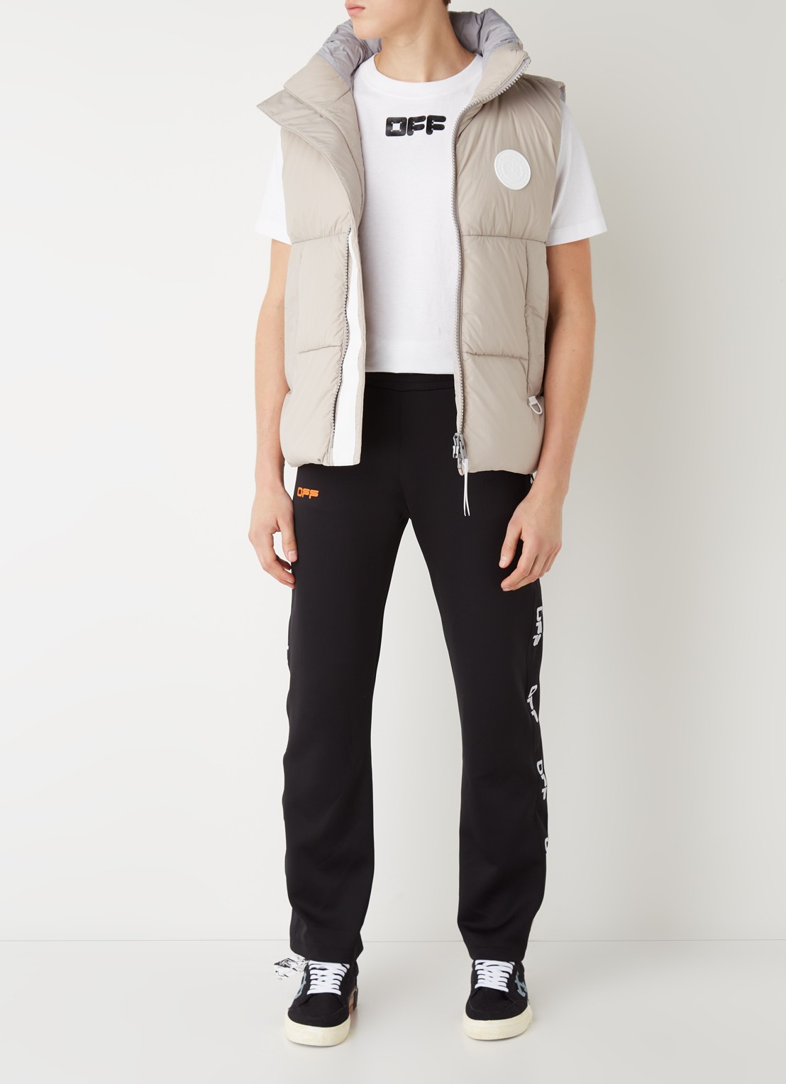 Canada Goose Everett gewatteerde bodywarmer met donsvulling - voorkant 2 beige