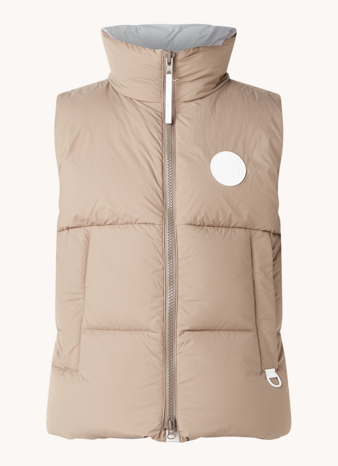Canada Goose Everett gewatteerde bodywarmer met donsvulling - voorkant 3 zand
