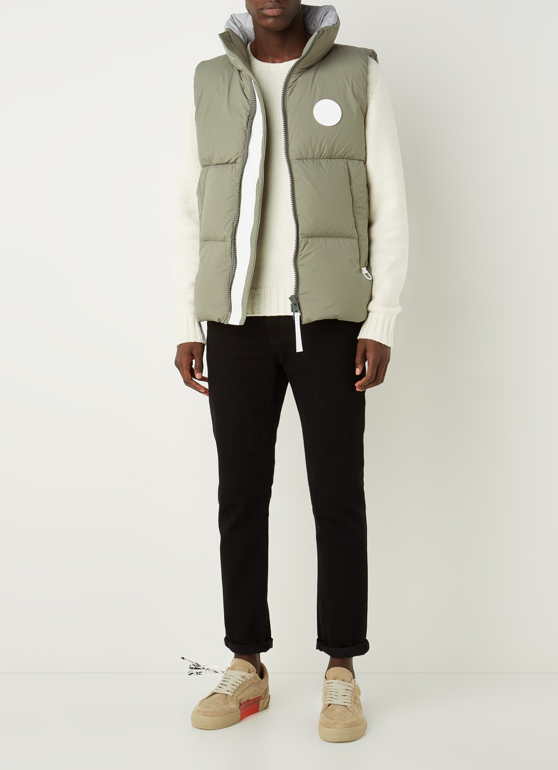 Canada Goose Everett gewatteerde bodywarmer met donsvulling - voorkant 3 bronsgroen
