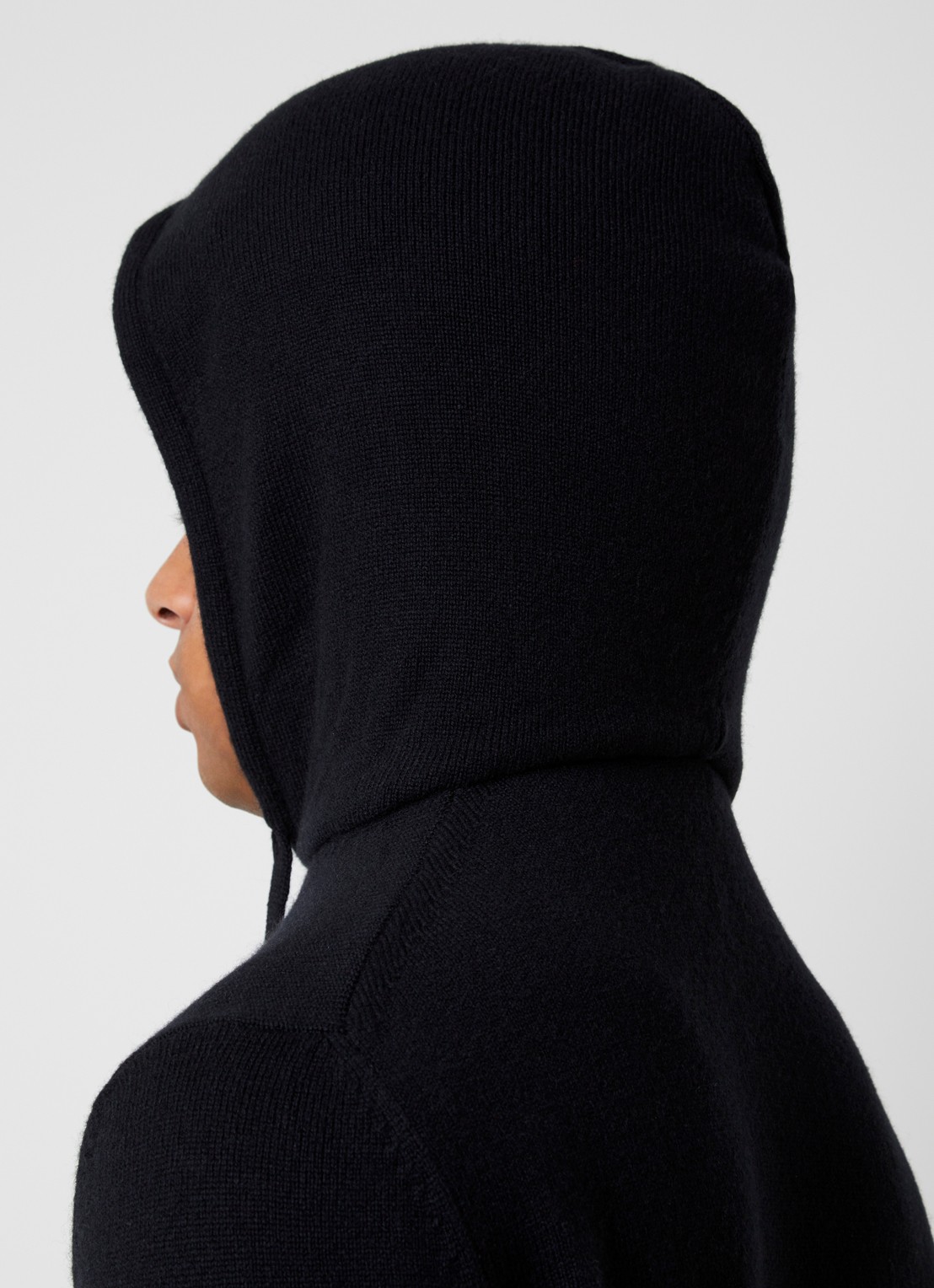 Canada Goose Fijngebreide trui van wol met capuchon - detail 2 zwart