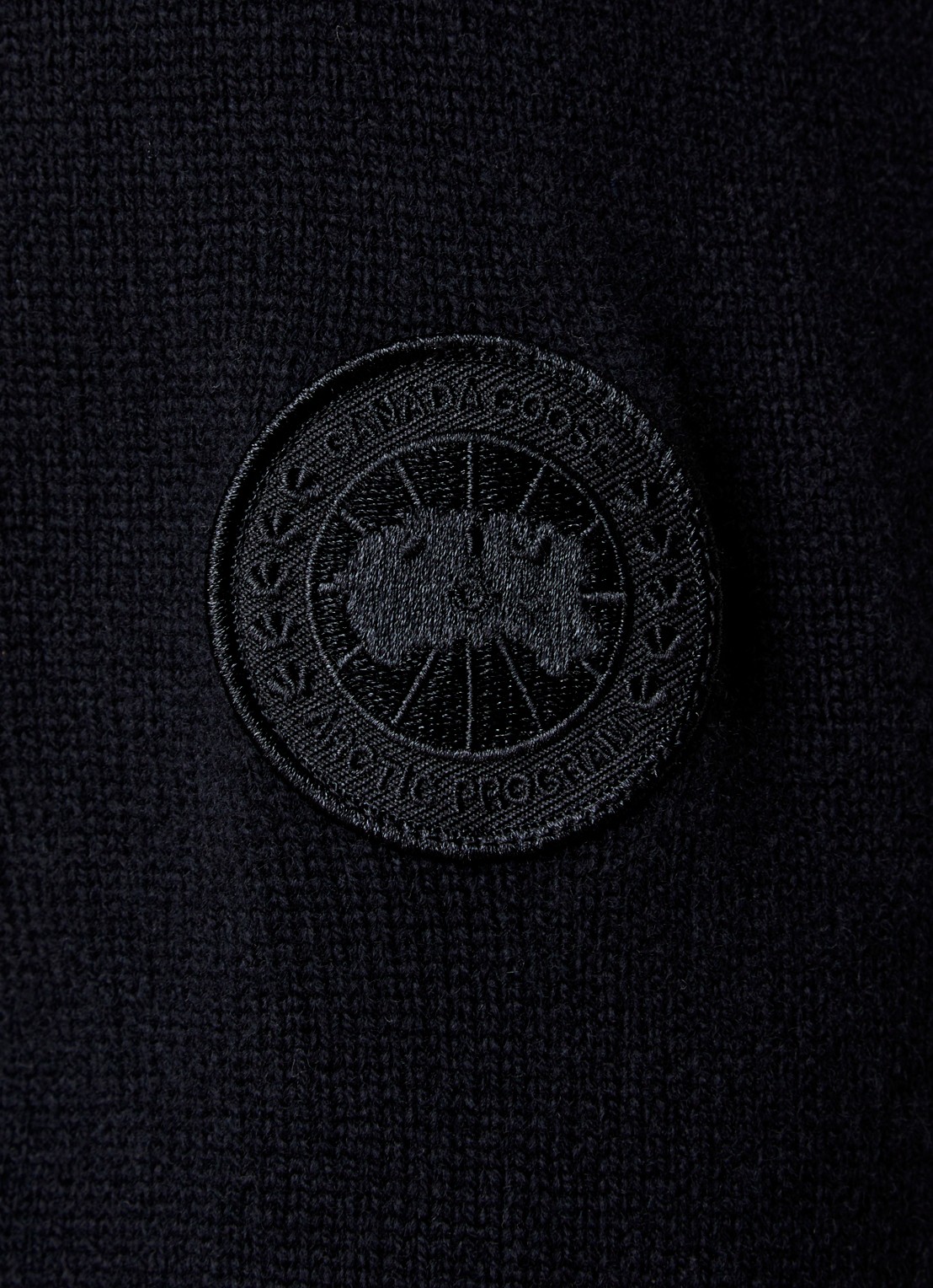 Canada Goose Fijngebreide trui van wol met capuchon - detail 3 zwart