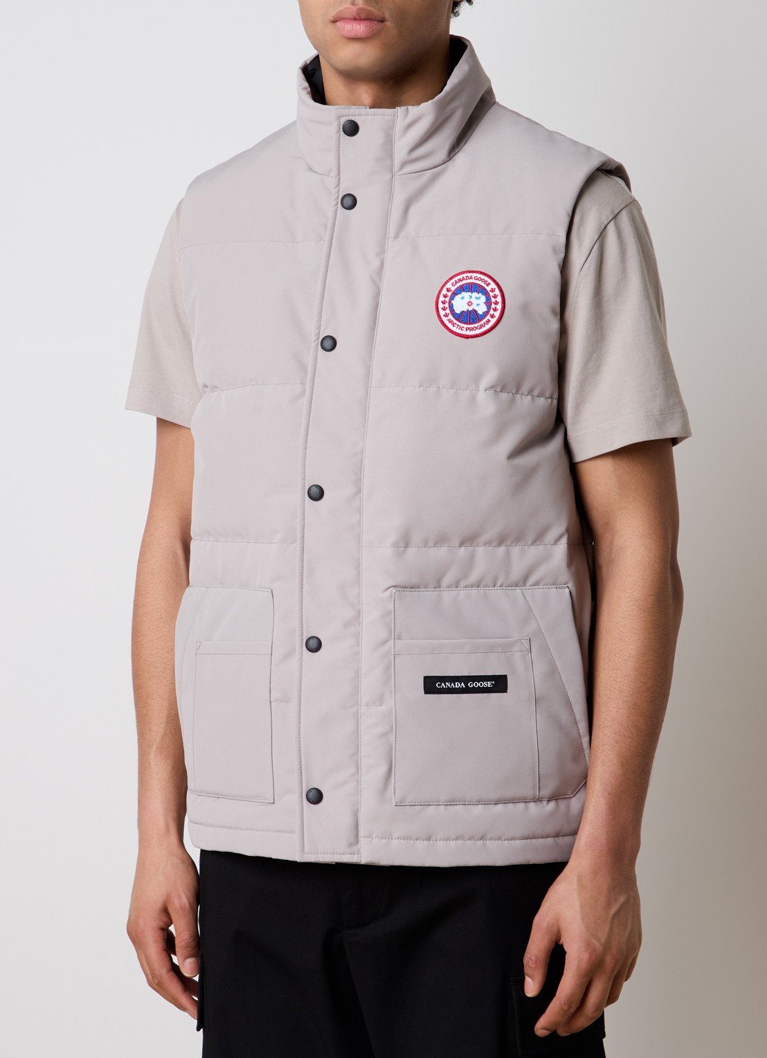 Canada Goose Freestyle gewatteerde bodywarmer met donsvulling en steekzakken - detail 3 donkerbeige