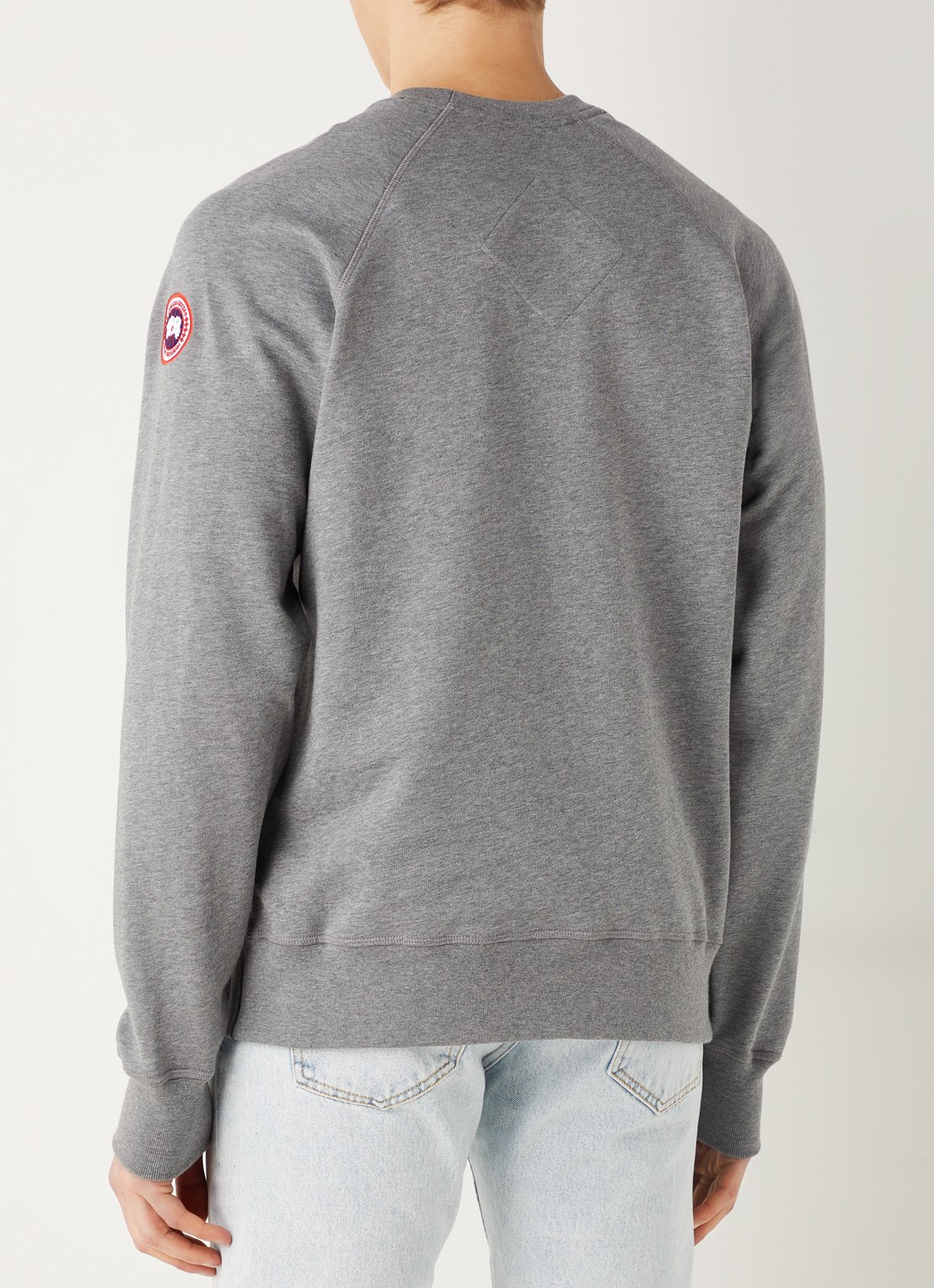 Canada Goose Huron sweater met logo - achterkant 4 lichtgrijs