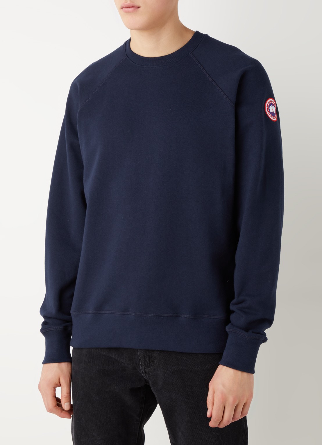 Canada Goose Huron sweater met logo - detail 3 donkerblauw
