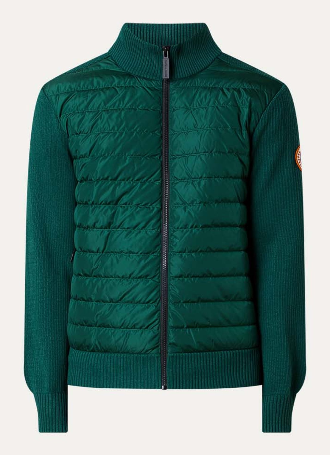 Canada Goose Hybridge jack in wolblend met donsvulling - voorkant 2 groen