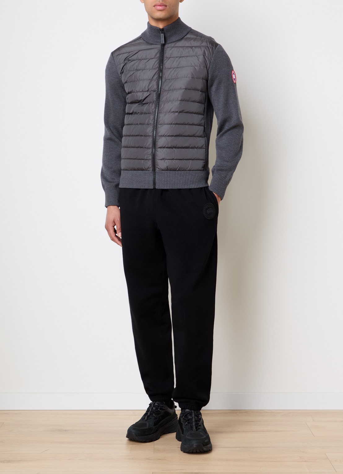 Canada Goose Hybridge jack in wolblend met donsvulling - voorkant 2 grijs