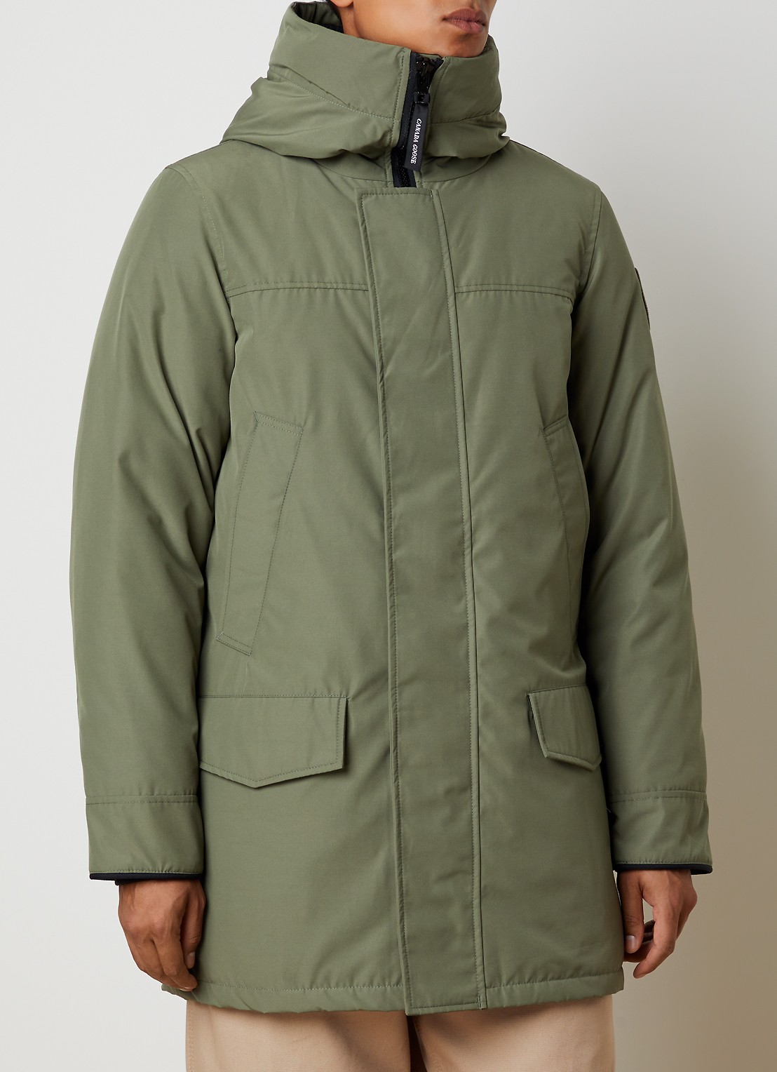 Canada Goose Langford gewatteerde parka met donsvulling - detail mosgroen