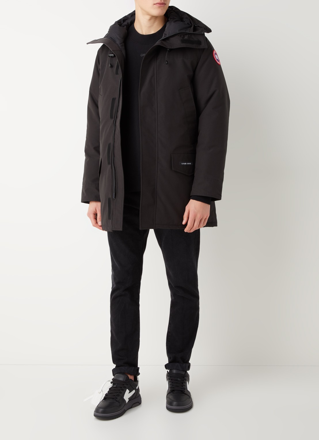 Canada Goose Langford gewatteerde parka met donsvulling - voorkant 4 zwart