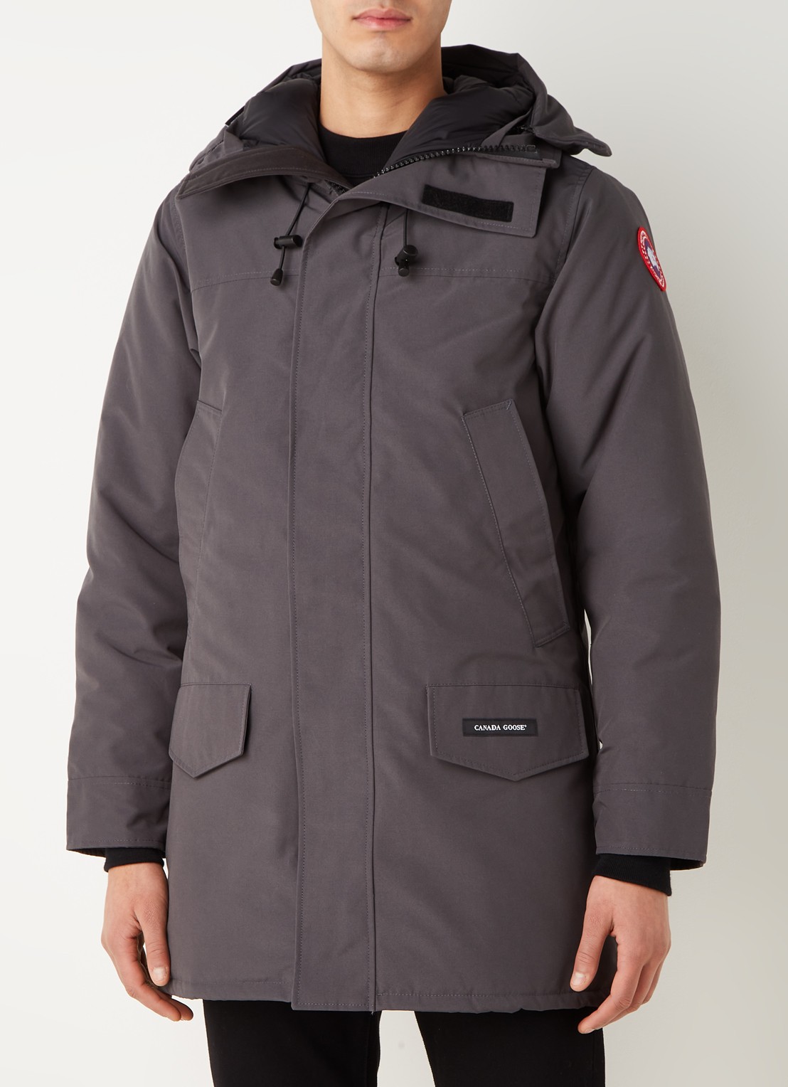 Canada Goose Langford gewatteerde parka met donsvulling - detail antraciet