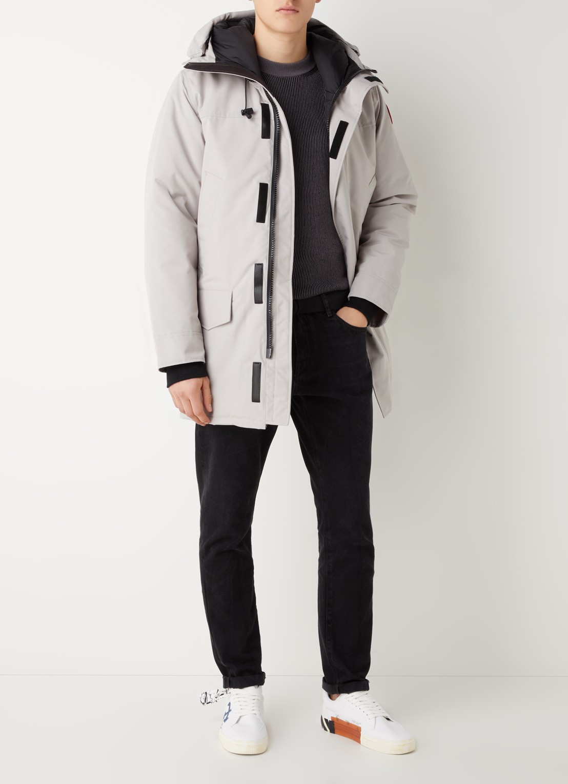 Canada Goose Langford gewatteerde parka met donsvulling - voorkant 4 lichtgrijs
