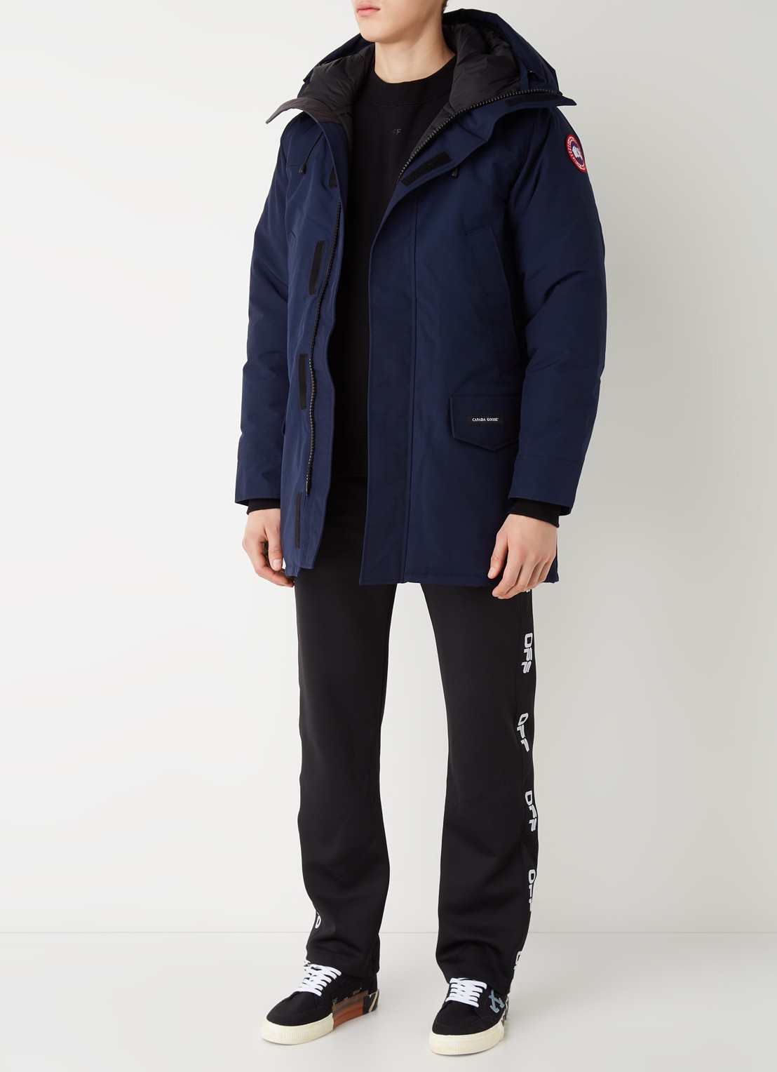 Canada Goose Langford gewatteerde parka met donsvulling - voorkant 3 donkerblauw